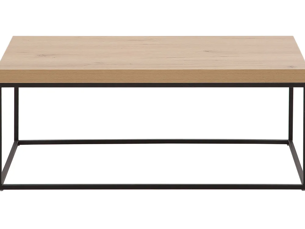 Pöydät<Beliani Sohvapoyta Vaalea Puu/Musta Delano