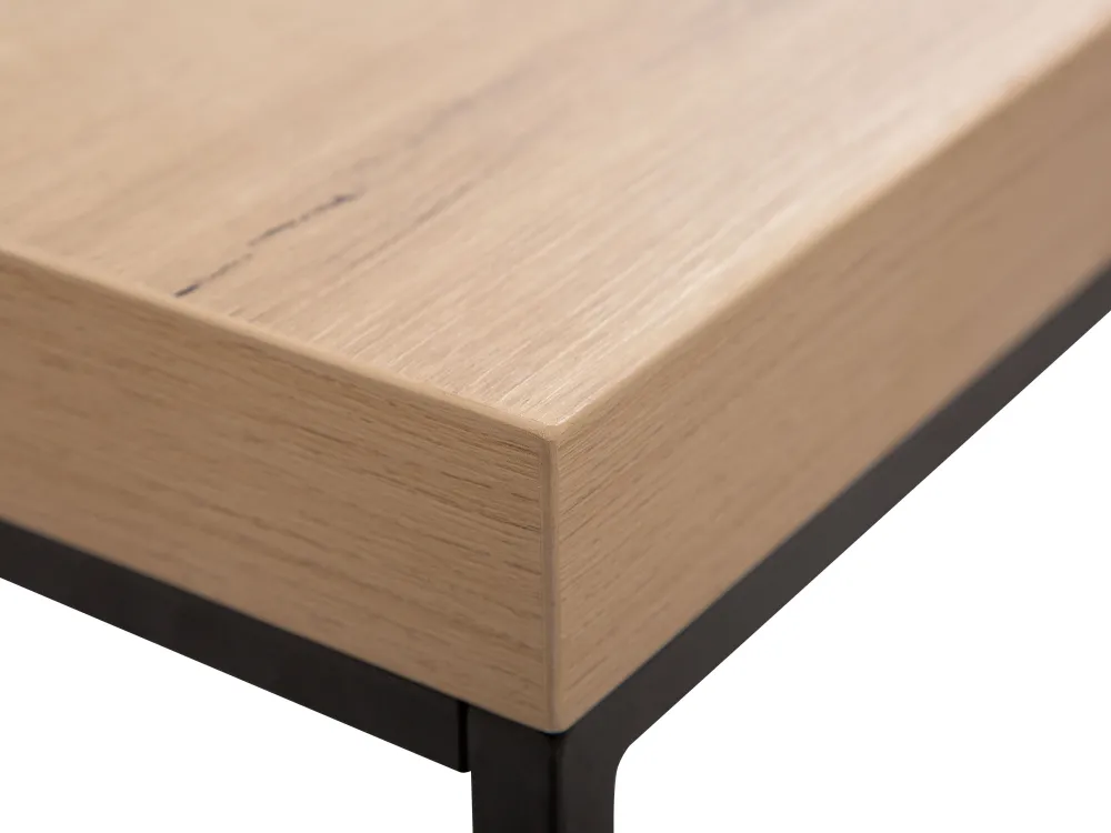 Pöydät<Beliani Sohvapoyta Vaalea Puu/Musta Delano