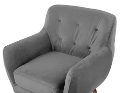 Shop Beliani Sohvaryhma Samettinen Vaaleanharmaa Bodo