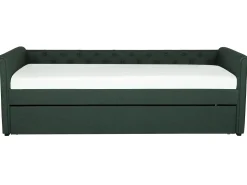 Flash Sale Beliani Sohvasanky Kangas Lisavuode Tummanvihrea 90 X 200 Cm Libourne