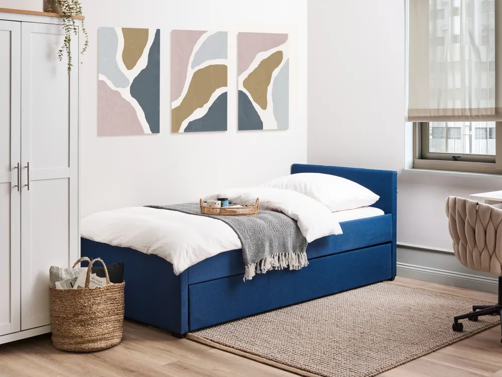 Lastenhuone<Beliani Sohvasanky Kangas Lisavuode Laivastonsininen 90 X 200 Cm Marmande