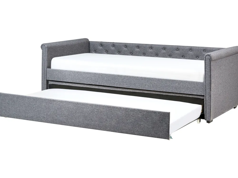 Lastenhuone<Beliani Sohvasanky Kangas Lisavuode Tummanharmaa 90 X 200 Cm Libourne