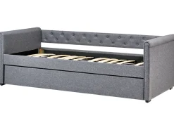 Lastenhuone<Beliani Sohvasanky Kangas Lisavuode Tummanharmaa 90 X 200 Cm Libourne