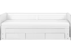 Lastenhuone<Beliani Sohvasanky Levitettava Säilytystila Valkoinen 90/180 X 200 Cm Cahors