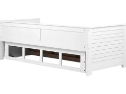 Lastenhuone<Beliani Sohvasanky Levitettava Säilytystila Valkoinen 90/180 X 200 Cm Cahors