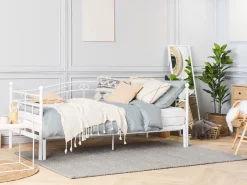 Lastenhuone<Beliani Sohvasanky Metalli Levitettava Valkoinen 90/180 X 200 Cm Tulle