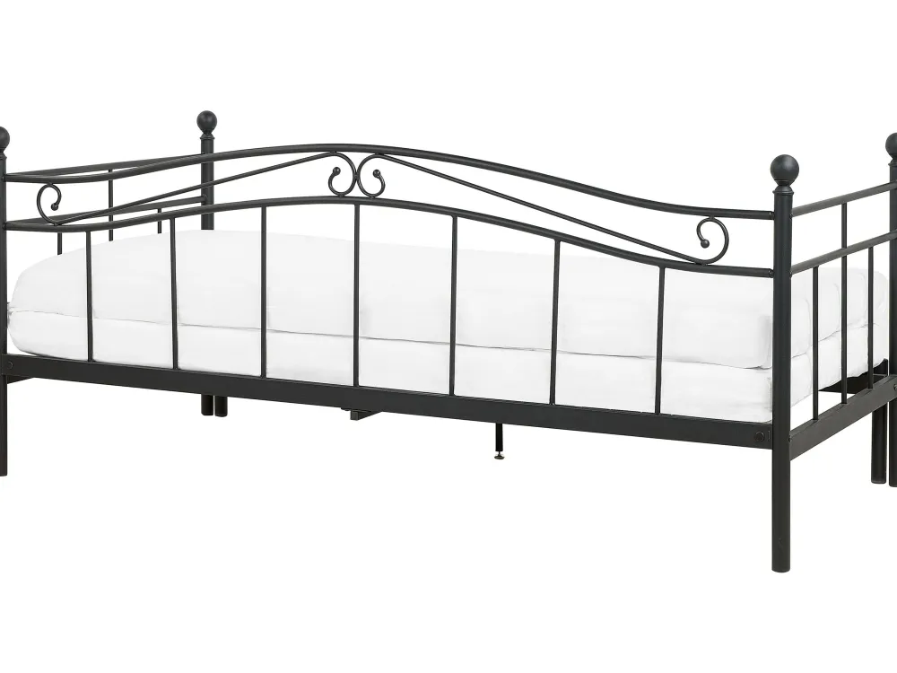 Lastenhuone<Beliani Sohvasanky Metalli Levitettava Musta 80/160 X 200 Cm Tulle