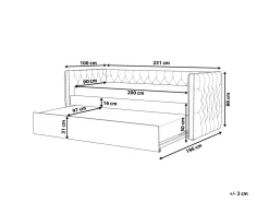 Store Beliani Sohvasanky Sametti Lisavuode Vaaleanpunainen 90 X 200 Cm Gassin