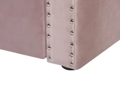 Store Beliani Sohvasanky Sametti Lisavuode Vaaleanpunainen 90 X 200 Cm Gassin