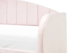 Online Beliani Sohvasanky Sametti Lisavuode Pastellipinkki 90 X 200 Cm Eyburie