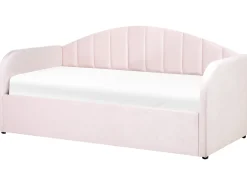 Online Beliani Sohvasanky Sametti Lisavuode Pastellipinkki 90 X 200 Cm Eyburie