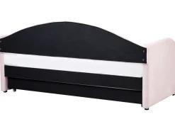 Online Beliani Sohvasanky Sametti Lisavuode Pastellipinkki 90 X 200 Cm Eyburie