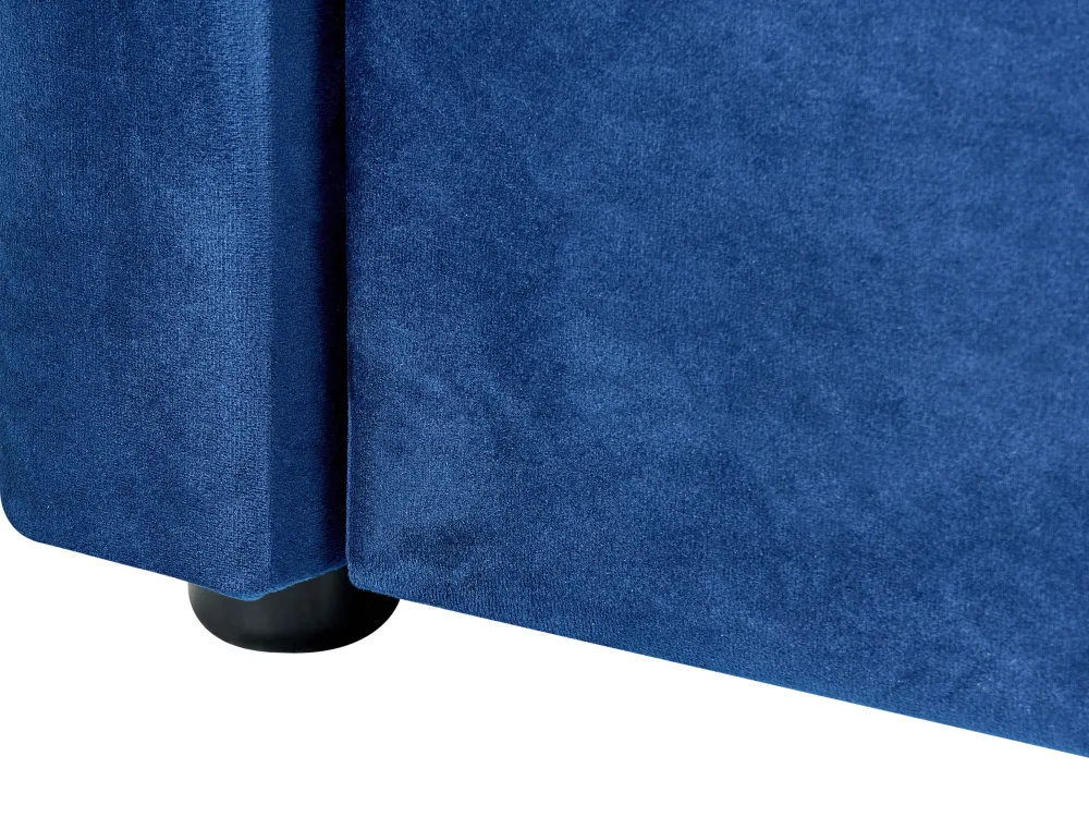 Sängyt<Beliani Sohvasanky Sametti Lisavuode Laivastonsininen 90 X 200 Cm Montargis