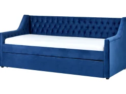 Sängyt<Beliani Sohvasanky Sametti Lisavuode Laivastonsininen 90 X 200 Cm Montargis