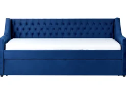Sängyt<Beliani Sohvasanky Sametti Lisavuode Laivastonsininen 90 X 200 Cm Montargis