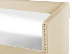 Sängyt<Beliani Sohvasanky Sametti Lisavuode Beige 90 X 200 Cm Troyes