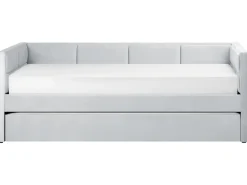 Lastenhuone<Beliani Sohvasanky Sametti Lisavuode Vaaleanharmaa 90 X 200 Cm Chavonne