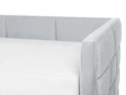 Lastenhuone<Beliani Sohvasanky Sametti Lisavuode Vaaleanharmaa 90 X 200 Cm Chavonne