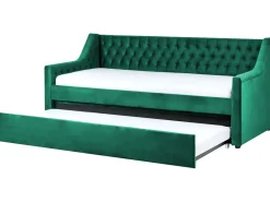 Lastenhuone<Beliani Sohvasanky Sametti Lisavuode Smaragdinvihrea 90 X 200 Cm Montargis