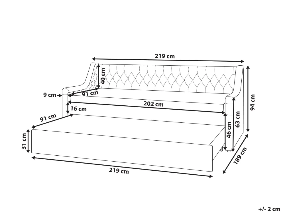 Lastenhuone<Beliani Sohvasanky Sametti Lisavuode Smaragdinvihrea 90 X 200 Cm Montargis