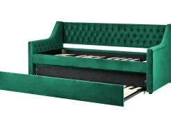 Lastenhuone<Beliani Sohvasanky Sametti Lisavuode Smaragdinvihrea 90 X 200 Cm Montargis