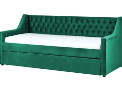 Lastenhuone<Beliani Sohvasanky Sametti Lisavuode Smaragdinvihrea 90 X 200 Cm Montargis