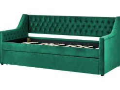 Lastenhuone<Beliani Sohvasanky Sametti Lisavuode Smaragdinvihrea 90 X 200 Cm Montargis