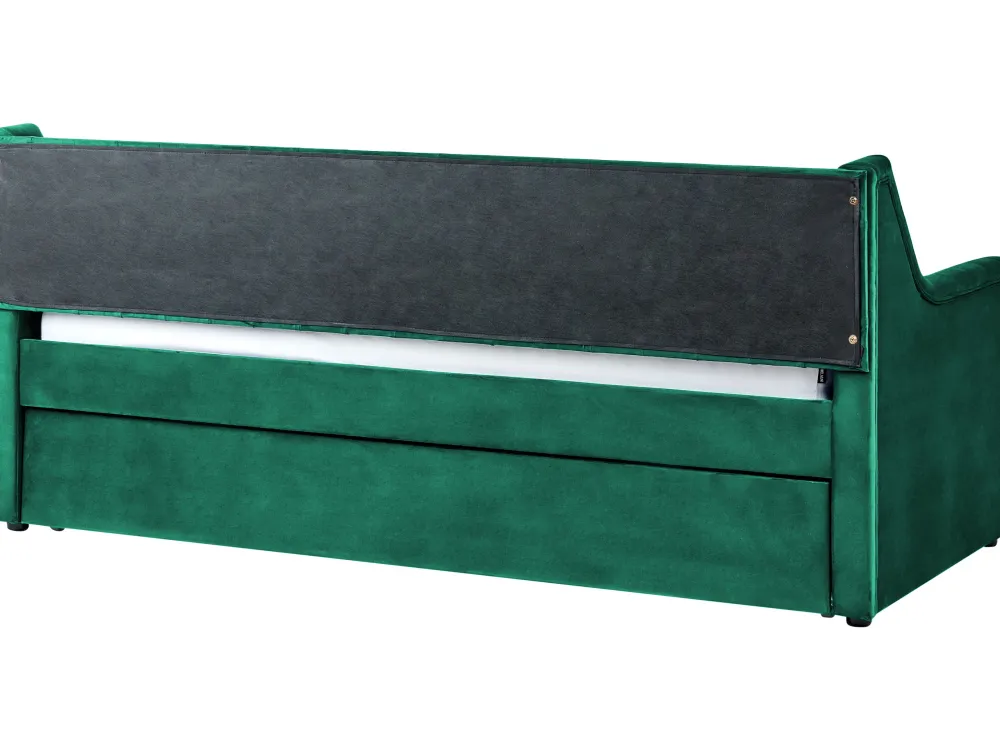 Lastenhuone<Beliani Sohvasanky Sametti Lisavuode Smaragdinvihrea 90 X 200 Cm Montargis