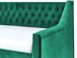 Lastenhuone<Beliani Sohvasanky Sametti Lisavuode Smaragdinvihrea 90 X 200 Cm Montargis