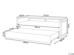 Lastenhuone<Beliani Sohvasanky Vakosametti Lisavuode Tummanharmaa 90 X 200 Cm Mimizan