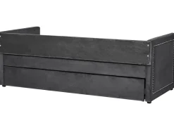 Lastenhuone<Beliani Sohvasanky Vakosametti Lisavuode Tummanharmaa 90 X 200 Cm Mimizan