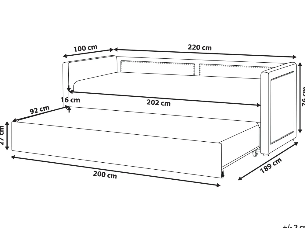 Cheap Beliani Sohvasanky Vakosametti Lisavuode Laivastonsininen 90 X 200 Cm Mimizan