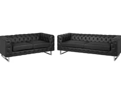 Flash Sale Beliani Sohvasetti Musta Vissland