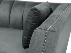 Sohvat<Beliani Sohvasetti Samettinen Harmaa Gaula