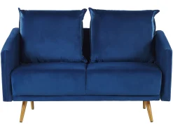 Sohvat<Beliani Sohvasetti Samettinen Laivastonsininen Maura