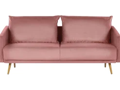 Online Beliani Sohvasetti Samettinen Vaaleanpunainen Maura