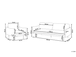 Sohvat<Beliani Sohvasetti Tummansininen Sametti 4-Istuttava Vinterbro