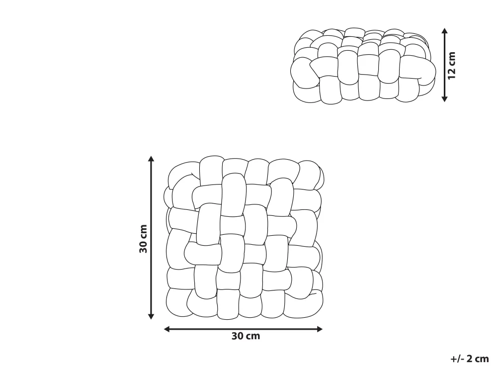 Tekstiilit<Beliani Solmutyyny 30 X 30 Cm Keltainen Sirali