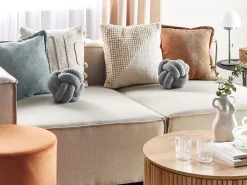 Tekstiilit<Beliani Solmutyyny Buklee Harmaa 19 Cm 2 Kpl Malni