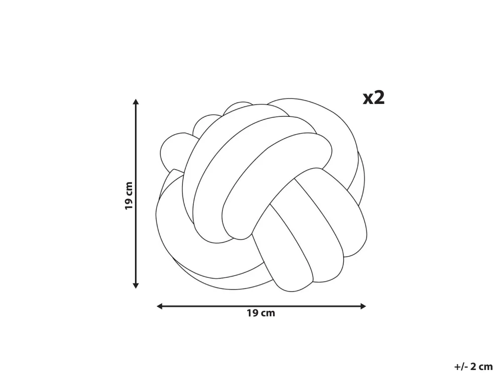 Tekstiilit<Beliani Solmutyyny Buklee Harmaa 19 Cm 2 Kpl Malni