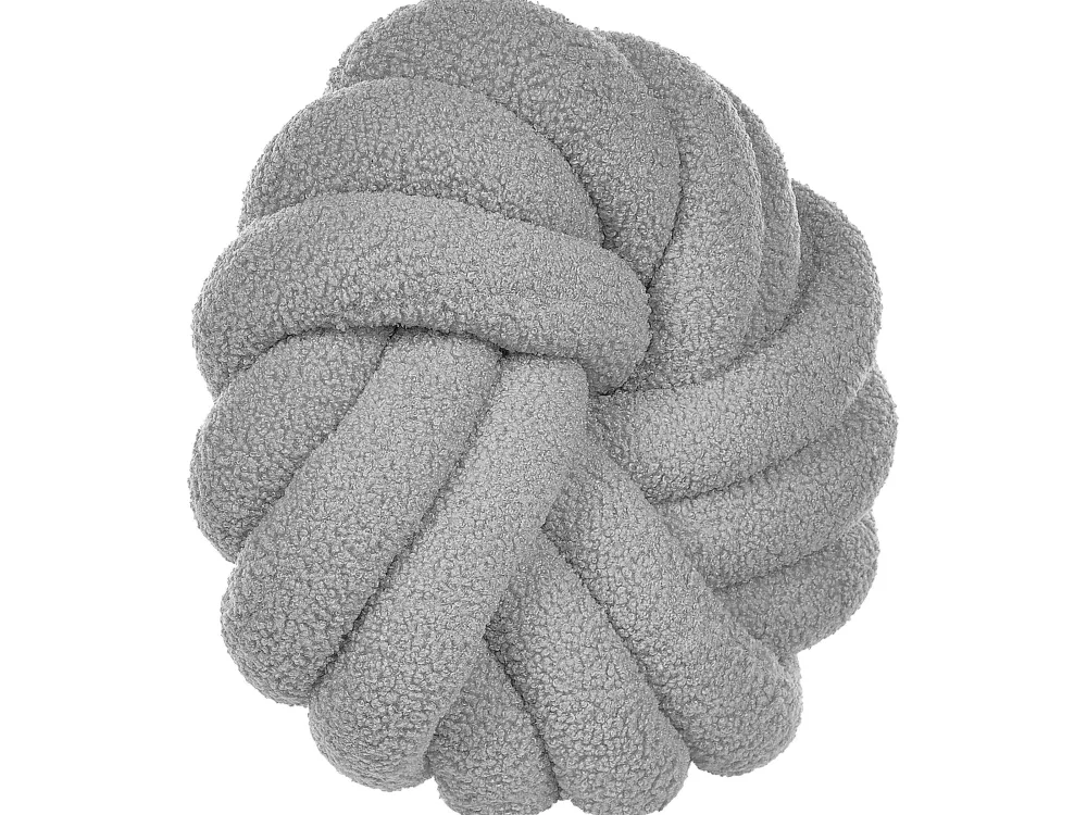 Tekstiilit<Beliani Solmutyyny Buklee Harmaa 31 X 31 Cm Akola