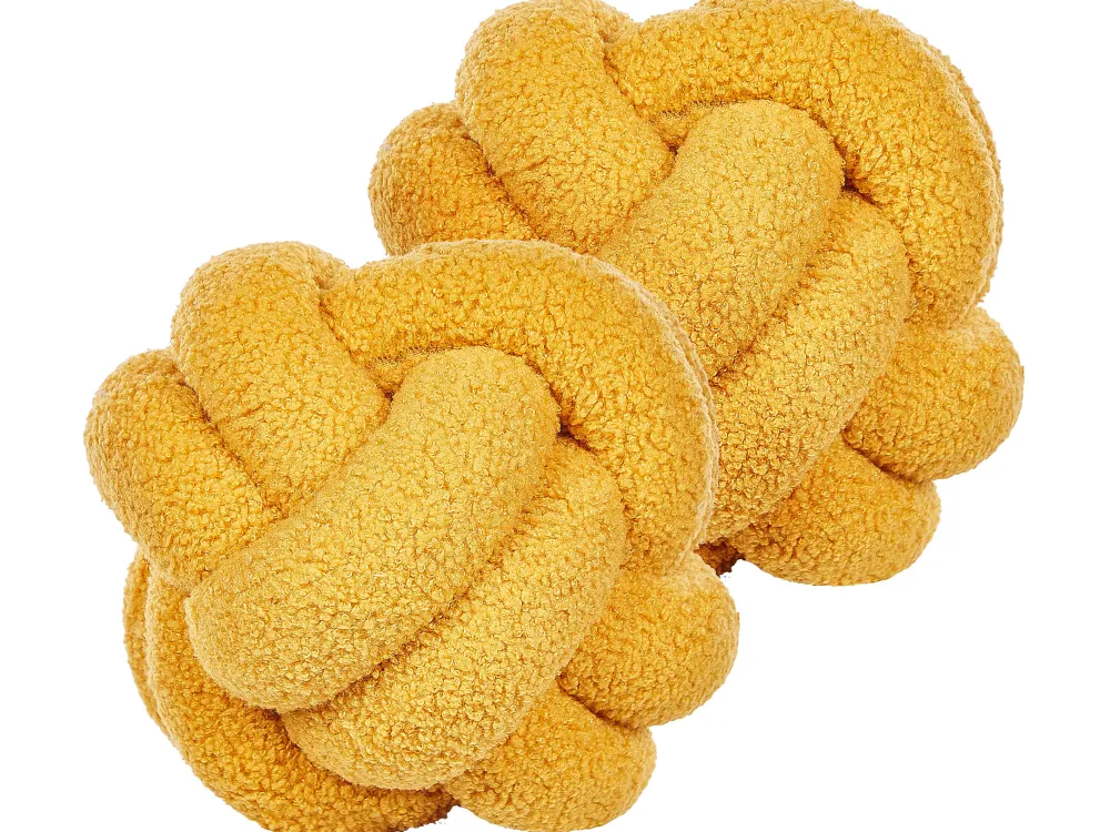 Shop Beliani Solmutyyny Buklee Sinapinkeltainen 19 Cm 2 Kpl Malni