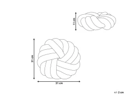 Tekstiilit<Beliani Solmutyyny Buklee Sinapinkeltainen 31 X 31 Cm Akola