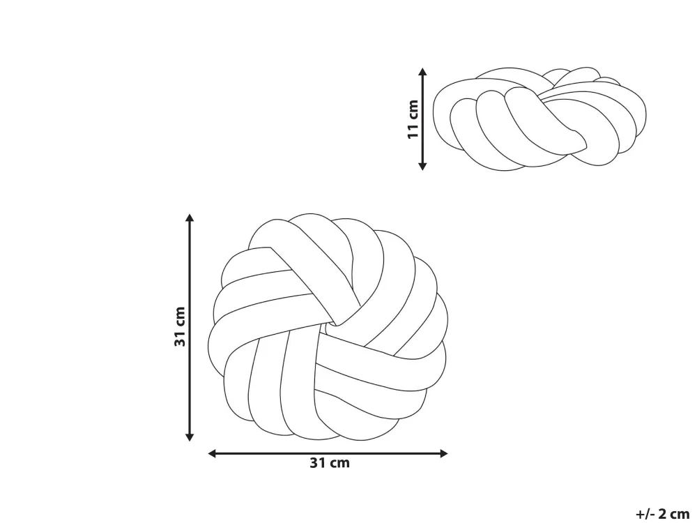 Tekstiilit<Beliani Solmutyyny Buklee Sinapinkeltainen 31 X 31 Cm Akola