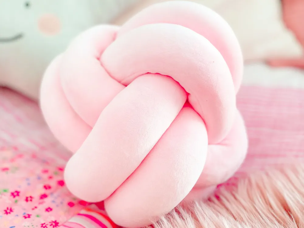 Tekstiilit<Beliani Solmutyyny Sametti Vaaleanpunainen 20 X 20 Cm Malni