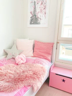 Tekstiilit<Beliani Solmutyyny Sametti Vaaleanpunainen 20 X 20 Cm Malni