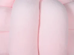 Tekstiilit<Beliani Solmutyyny Sametti Vaaleanpunainen 20 X 20 Cm Malni