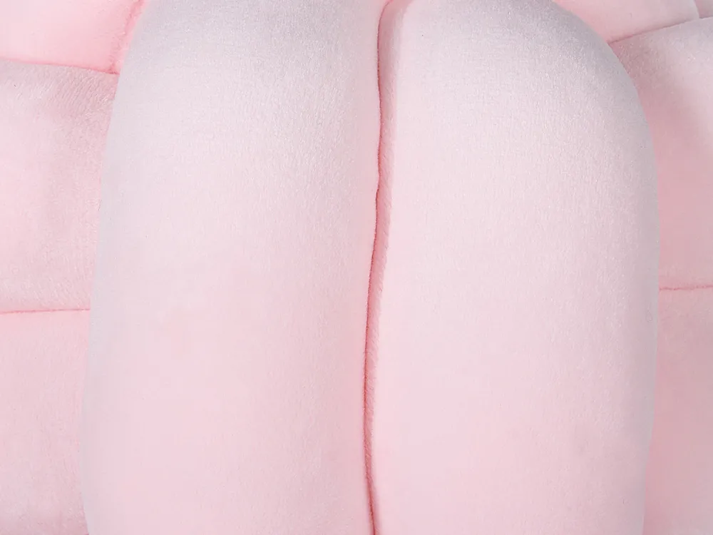 Tekstiilit<Beliani Solmutyyny Sametti Vaaleanpunainen 20 X 20 Cm Malni