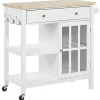 Säilytys<Beliani Tarjoiluvaunu 2 Laatikkoa Kaappi Vaalea Puu/Valkoinen Genoa