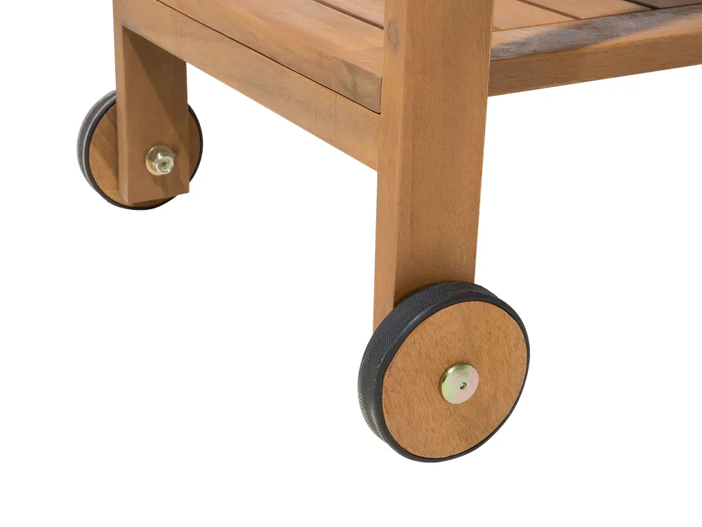 Cheap Beliani Tarjoiluvaunu Akaasia Vaalea Puu Sassari